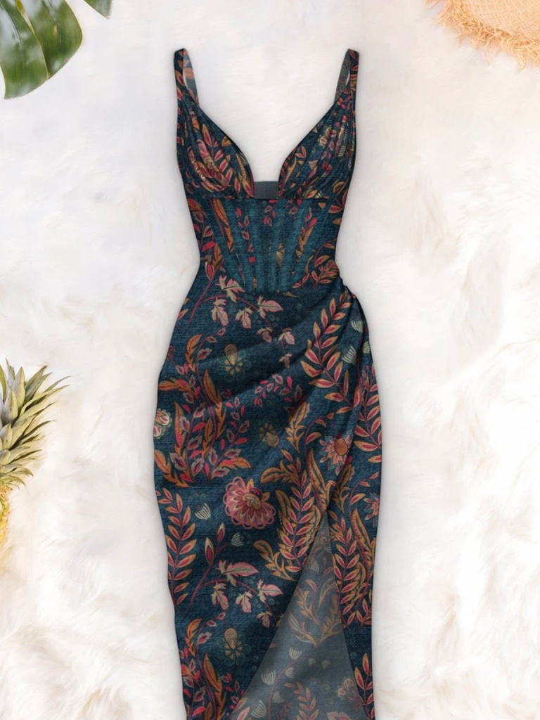 Averie Halley Midi Dress One Of A Kind Women’s Small Nwt — image 2 of 8